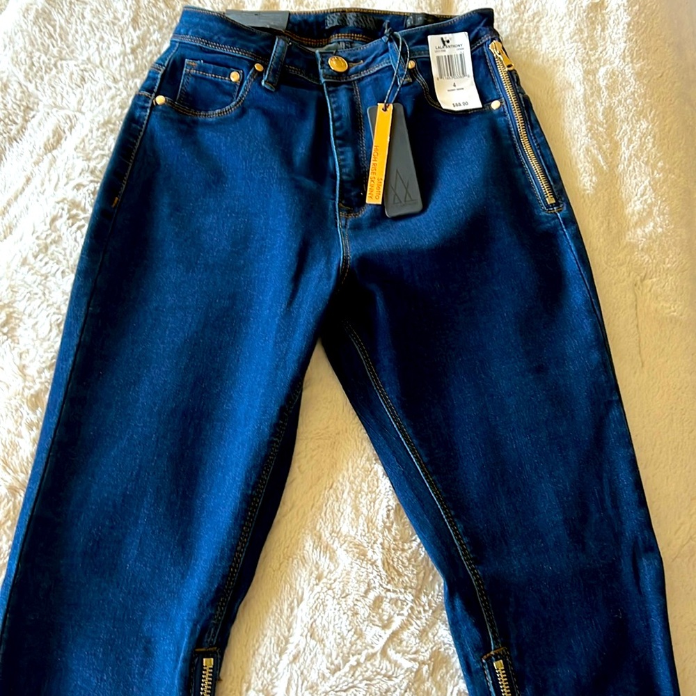 LaLa Anthony Skinny High Rise Jeans